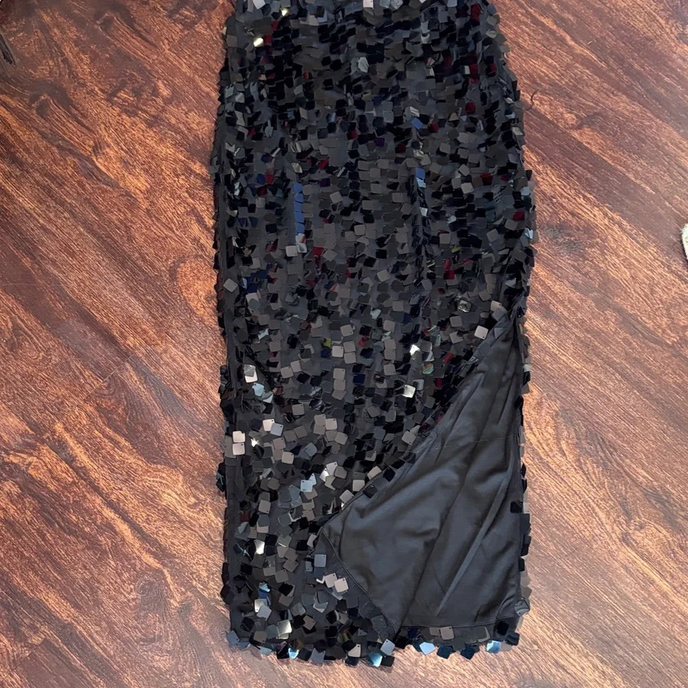 House of Harlow 1960 Black Sequin Two-Piece Maxi Dress - Picture 6 of 9